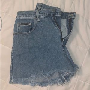 New York Jeans Thrifted high-waisted shorts